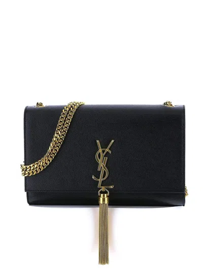 Saint Laurent Kate Medium Tassel Bag In Black