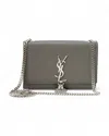 Saint Laurent Kate Nappina Small Grained Grey In Gray