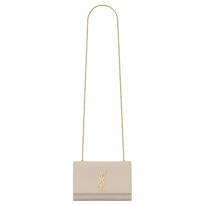Pre-owned Saint Laurent Kate Small Chain Bag 'soft Cream' In White