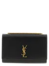 Saint Laurent Kate Small Ysl Shoulder Bag In Leather In Black