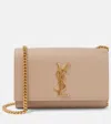 Saint Laurent Kate Small Leather Shoulder Bag In Beige
