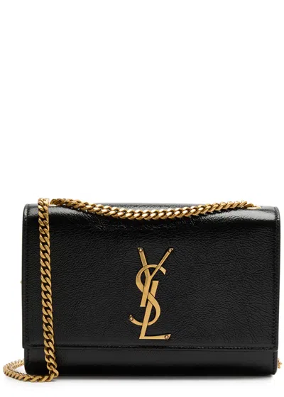 Saint Laurent Kate Small Leather Shoulder Bag In Black