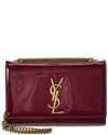 Saint Laurent Kate Small Patent Shoulder Bag In Red