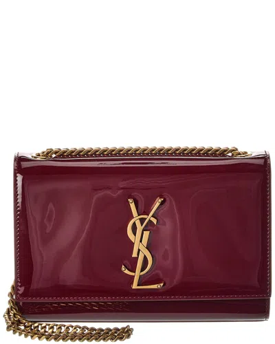 Saint Laurent Kate Small Patent Shoulder Bag In Red
