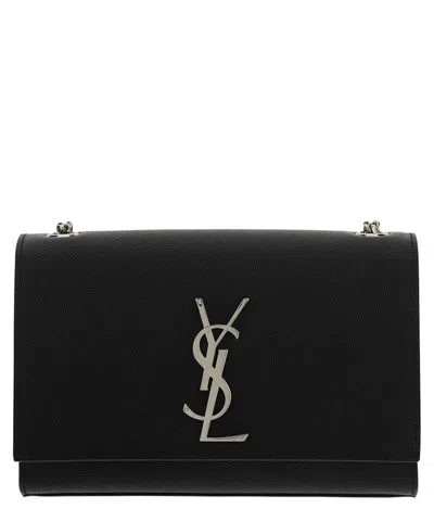Saint Laurent Kate Small Leather Shoulder Bag In Black