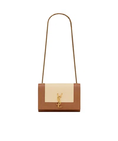 Saint Laurent Kate Small Shoulder Bag In Brown
