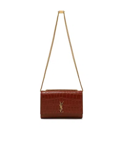 Saint Laurent Kate Small Shoulder Bag In Brown