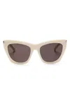 Saint Laurent Kate Sunglasses In White