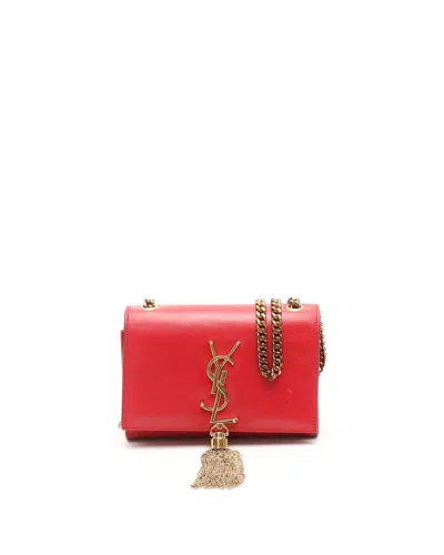 Saint Laurent Kate Tassel Bag In Red