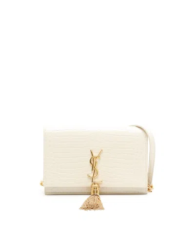 Saint Laurent Kate Tassel Bag In White