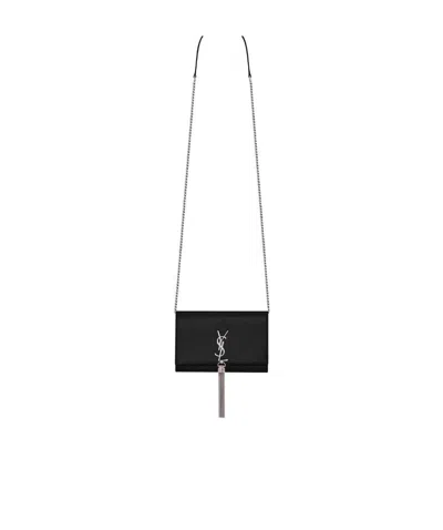 Saint Laurent Kate Tassel Chain Bag In Black