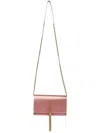 Saint Laurent Kate Tassel Clutch Bag In Pink