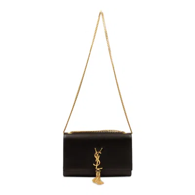 Pre-owned Saint Laurent Kate Tassel Medium Chain Bag 'black'