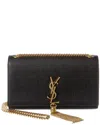 Saint Laurent Kate Tassel Medium Leather Shoulder Bag In Black