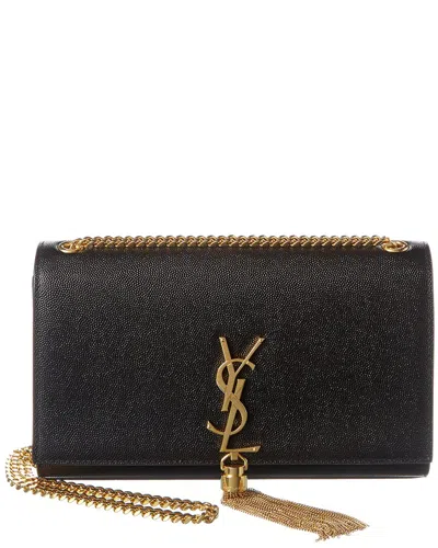 Saint Laurent Kate Tassel Medium Leather Shoulder Bag In Black