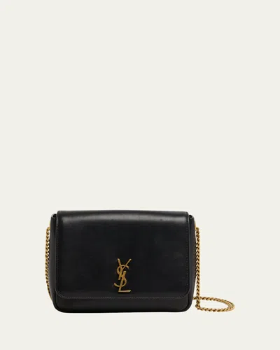 Saint Laurent Kate Ysl Flap Shoulder Bag In Leather
