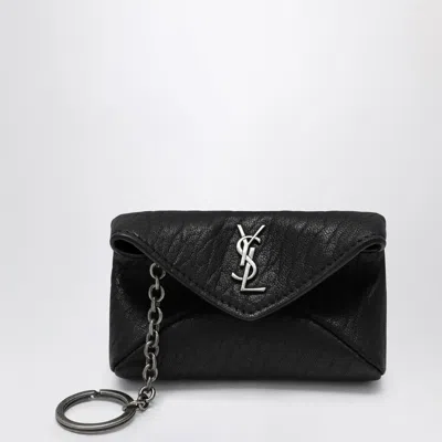Saint Laurent Keychain Case Envelope Cassandre Black