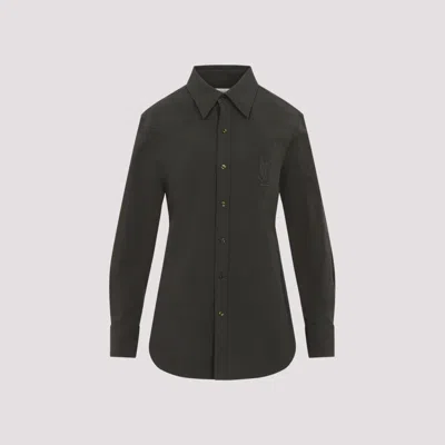 Saint Laurent Women's Cassandre Shirt In Green