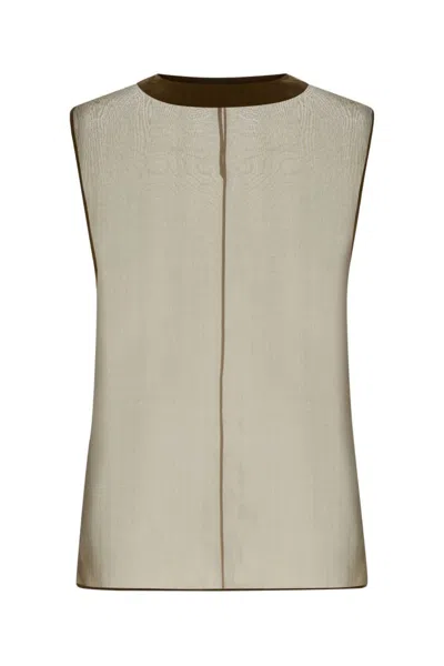 SAINT LAURENT KHAKI MUSLIN TOP