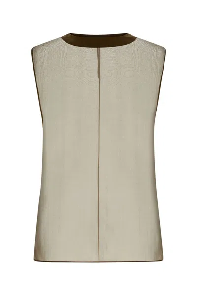 SAINT LAURENT SAINT LAURENT KHAKI MUSLIN TOP