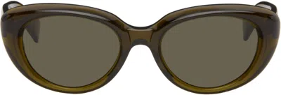 Saint Laurent Khaki Sl 859 Sunglasses In Multi