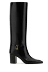 Saint Laurent Stivali Julia 70 In Pelle Nera Donna
