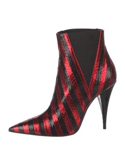 Pre-owned Saint Laurent Kiki Leather Boots In Multi