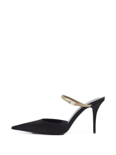 Pre-owned Saint Laurent Killer Pointed-toe Mules In Black