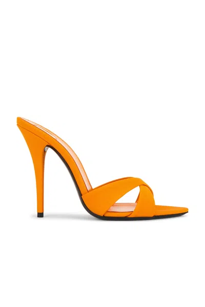 Saint Laurent Kirat Mule Sandal In Orange