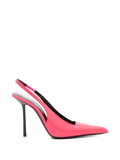Pre-owned Saint Laurent Kiss Slingback Pumps In Pink