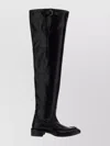 Saint Laurent Joe Over-the-knee Boots In Smooth Leather In Black