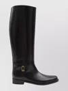 Saint Laurent Julia Glossed Leather Knee-high Boots In Black