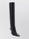 Saint Laurent Knee Length Pointed Toe Jill Boots In Black