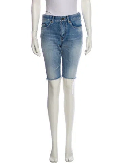 Pre-owned Saint Laurent Knee-length Shorts In Blue