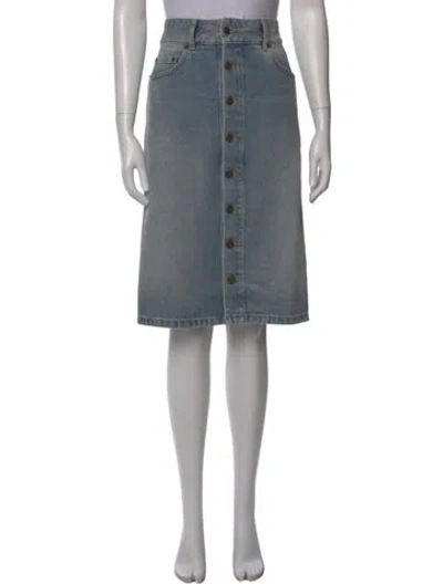 Pre-owned Saint Laurent Knee-length Skirt In Blue