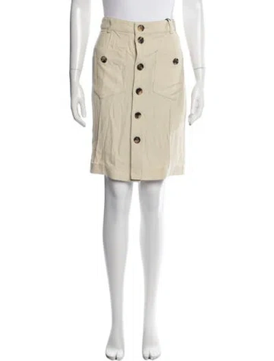 Pre-owned Saint Laurent Knee-length Skirt W/ Tags In Neutrals