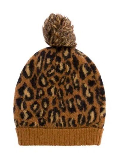 Pre-owned Saint Laurent Knit Beanie In Brown