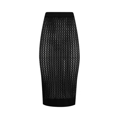 Pre-owned Saint Laurent Knit Pencil Skirt 'black' | Women's Size M