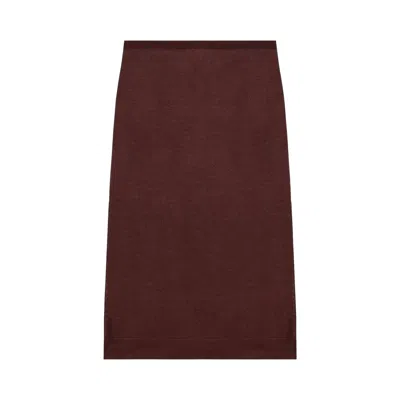 Pre-owned Saint Laurent Knit Pencil Skirt 'chocolate' | Brown | Women's Size S
