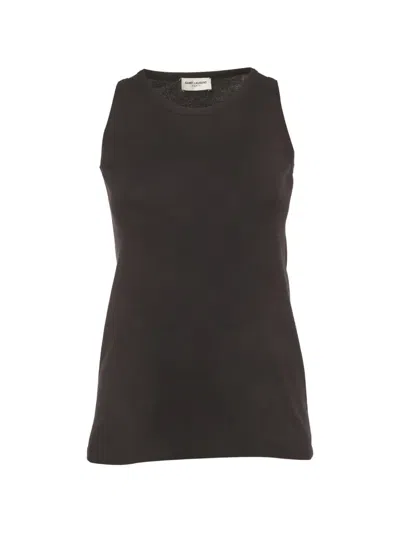 Pre-owned Saint Laurent Knit Tank Top In Brown