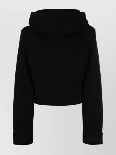 Saint Laurent Knit Turtleneck With Long Sleeves And Padded Shoulders In Black