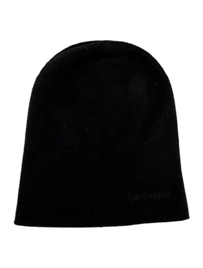 Pre-owned Saint Laurent Knitted Beanie In Black