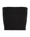 Saint Laurent Knitted Crop Top In Black