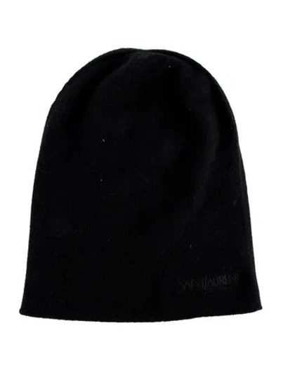 Pre-owned Saint Laurent Knitted Hat In Black