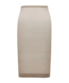 Saint Laurent Gonna A Matita In Seta In Nude
