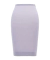 Saint Laurent High-waisted Viscose Skirt Back Slit In Gray