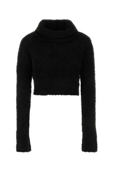 Saint Laurent Turtleneck Long-sleeved Jumper In Black