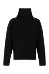 Saint Laurent Wool Turtleneck Sweater In Black
