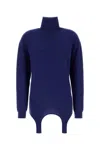 Saint Laurent Maglione In Cashmere Blu Elettrico Donna In Brown