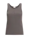 Saint Laurent Tank Top In Grey